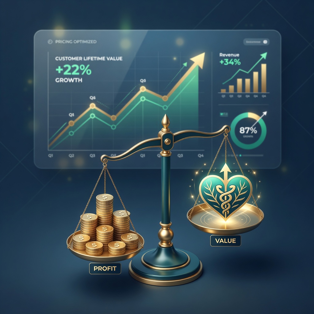 Price test data comparison: after raising the unit price, conversion rate drops but gross margin improves
